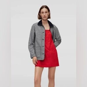 Gap x DOEN Blue Gingham Jacket Size XXS